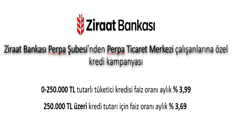 Perpa Ticaret Merkezi çalışanlarına özel bireysel kredi kampanyası 