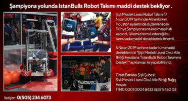 FIRST Robot Takımı Istanbulls Team 6064 Sponsorlarını Arıyor! 